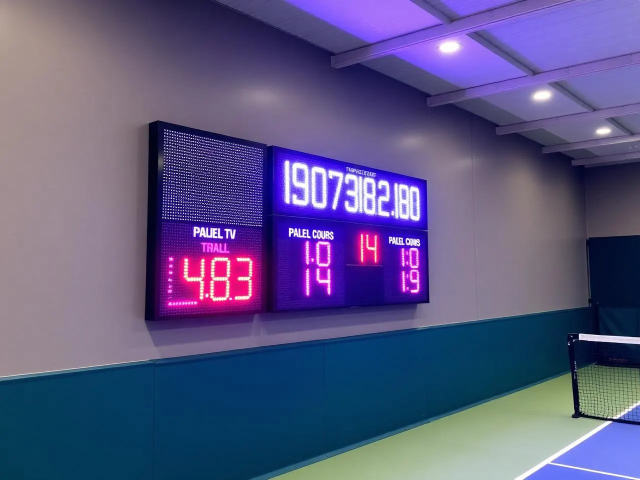 GameBoard LED scoreboard for padel courts